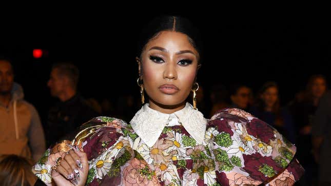  Nicki Minaj attends the Marc Jacobs Fall 2020 runway show during New York Fashion Week on February 12, 2020 in New York City.