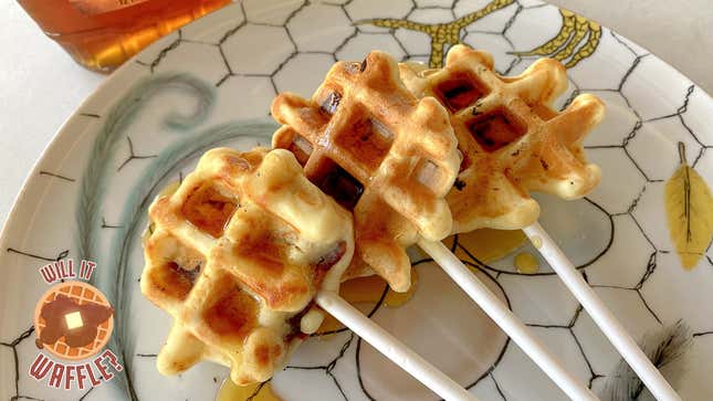 Image for article titled Make Waffled SPAM Pops for a Debauched Start to the Day