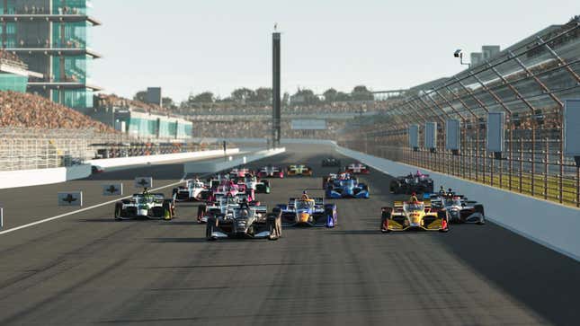 The start of the recent INDYCAR Pro Challenge in Association with Motorsport Games race.
