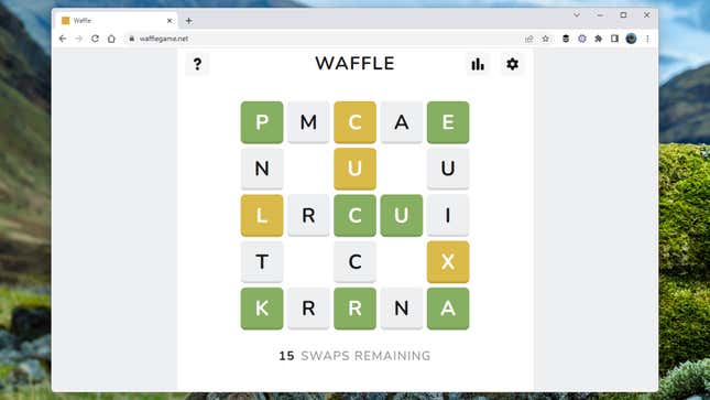 In Waffle, you need to move the letters around.