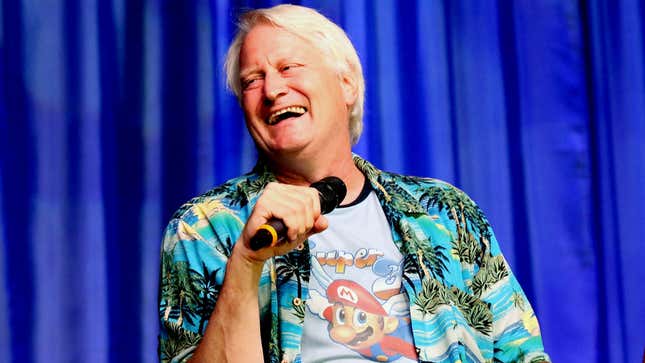 Former Mario voice actor Charles Martinet gives a full-faced smile at the 2015 Florida Supercon in Miami Beach.