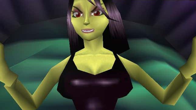 Gruntilda looking snatched in Banjo-Kazooie after stealing Tooty Kazooie's beauty. 
