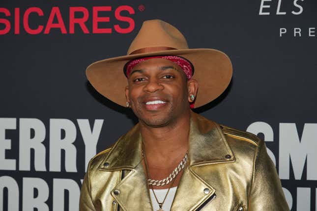 Jimmie Allen attends the 2023 MusiCares Persons Of The Year at Los Angeles Convention Center on February 03, 2023 in Los Angeles, California.