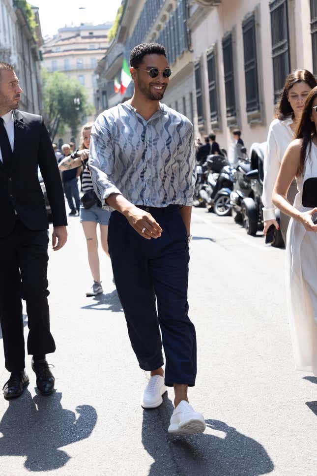 Image for article titled Milan Men&#39;s Fashion Week Had 2 Vibes: Mediterranean Guy and Berghain Guy