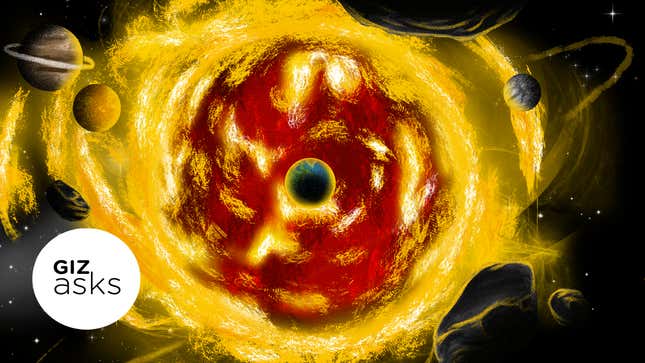 Solar storm illustration