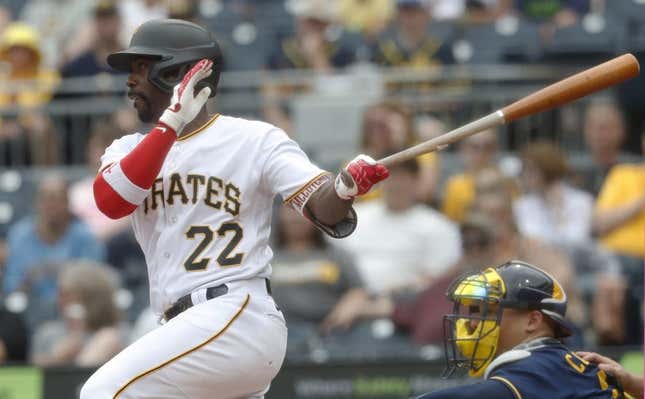 Andrew McCutchen, designated hitter for the Milwaukee Brewers last