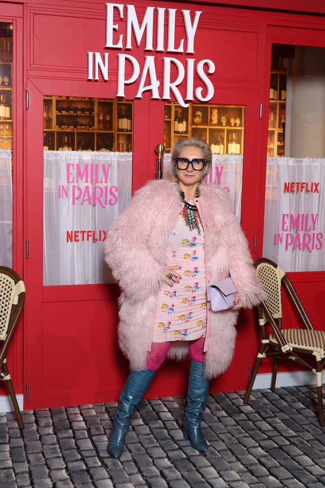 Image for article titled &#39;Emily in Paris&#39; Cast Is Upstaged By Chaotic Guest Outfits at Premiere