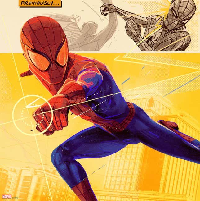 Image for article titled Spider-Man Does It All in This Excellent New Art Series