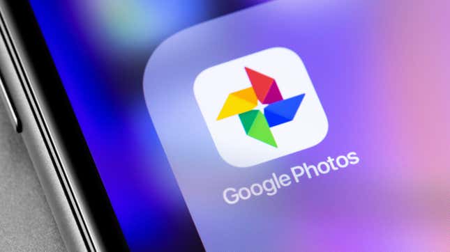 The Google Photos app logo displayed on a smartphone screen