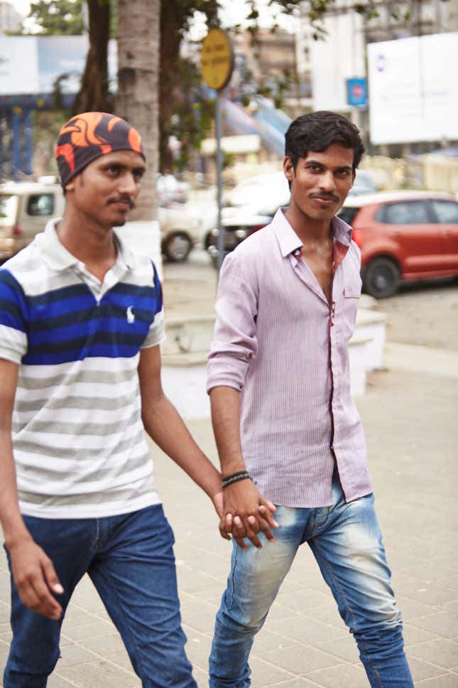 Image for article titled A photo series captures Indian men and their love for holding hands