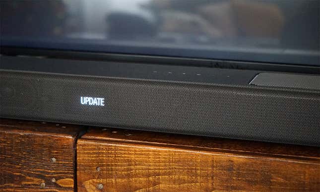 Detalle de la pantalla de la barra de sonido Sony HT-A5000