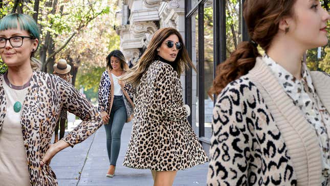 Image for article titled ‘Look, We’re Matching!’ Cry All 330 Million Americans, Pointing To Leopard Print Sweaters