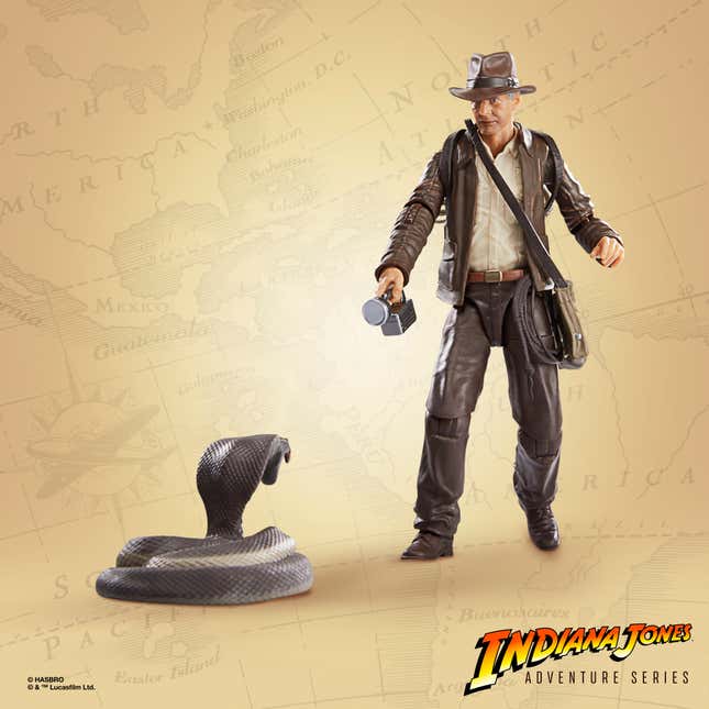 Image for article titled Harrison Ford Playing With Indiana Jones Toys Is Everything