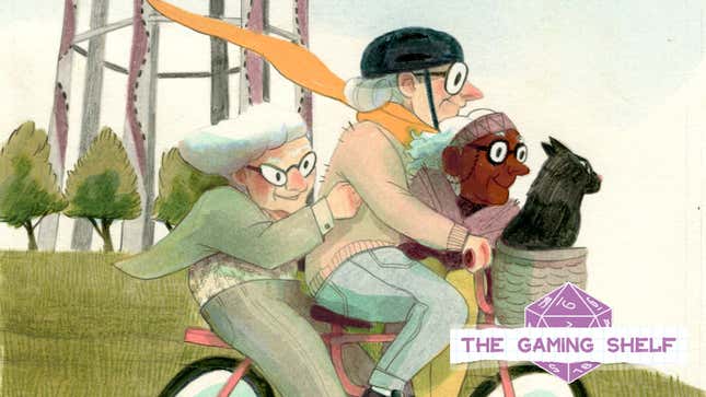 From Brindlewood Bay, three Mavens on a bike (with a black cat in the basket) are off to have adventures!