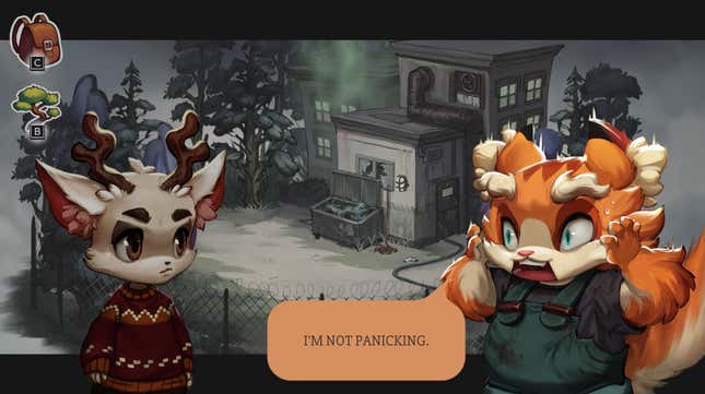 While panicking, Rolo declares to Luka, "I'M NOT PANICKING."