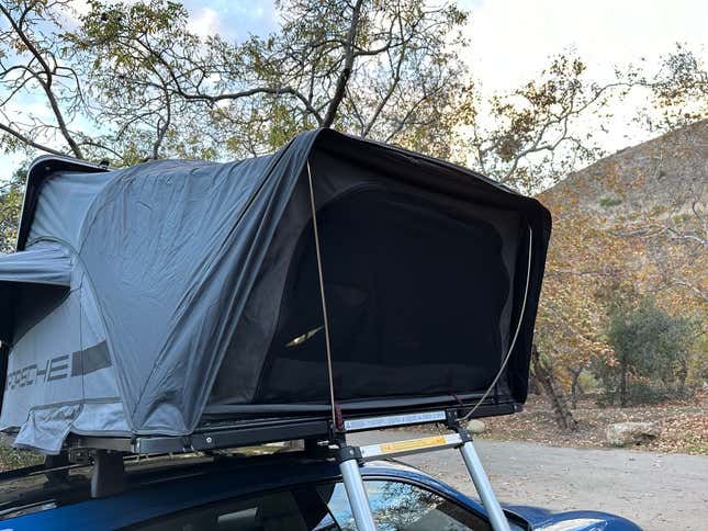 Image for article titled Porsche's $7,000 Roof Tent Makes Camping Not Suck