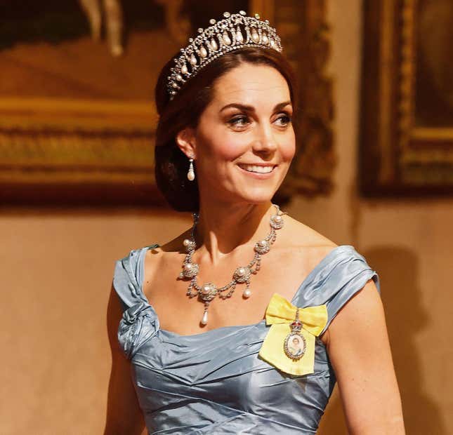 Kate during a State Banquet at Buckingham Palace on October 23, 2018.