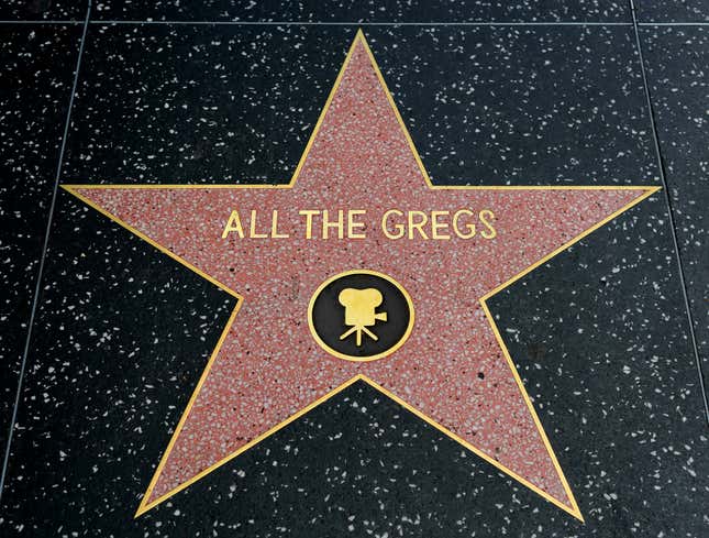 Image for article titled Hollywood Walk Of Fame Adds Single Star For All The Gregs