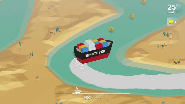 Imagen para el artículo titulado Alguien ha hecho un juego sobre el barco que se quedó atascado en el canal de Suez