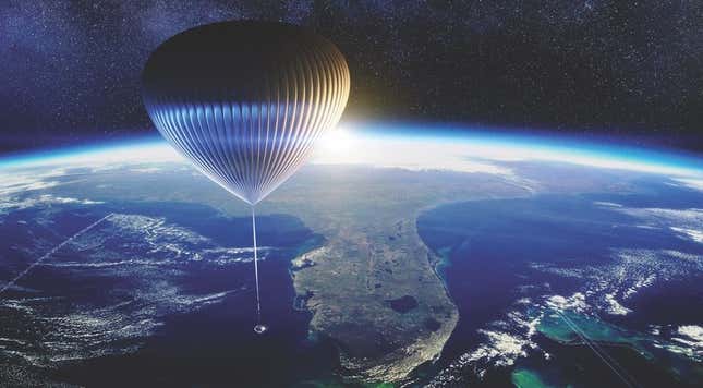 Conceptual view of the Space Perspective stratospheric balloon. 