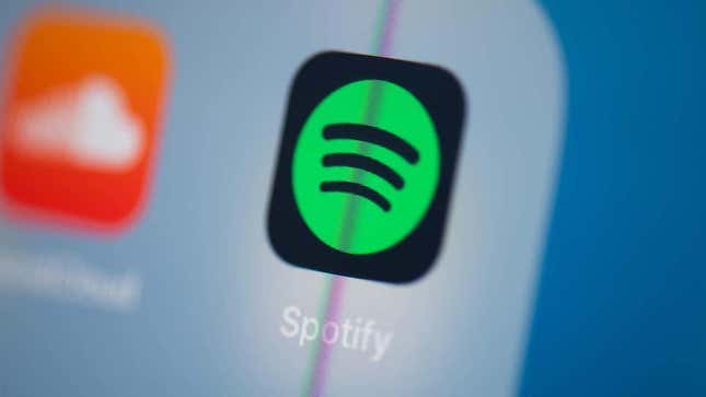 A photo of the Spotify logo 