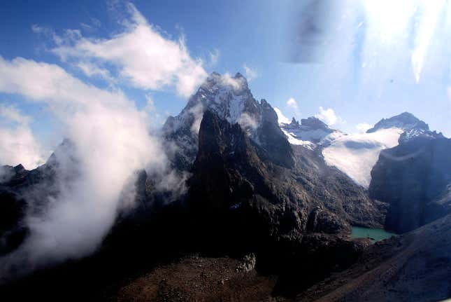 Aerial view of Mount Kenya