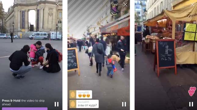 Image for article titled From Periscope and Snapchat, an intimate view of Paris’s slow return to normality