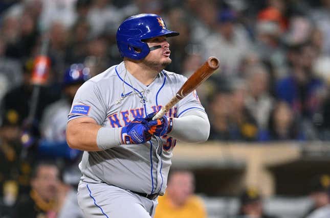 Mets' Dan Vogelbach batting seventh on Wednesday