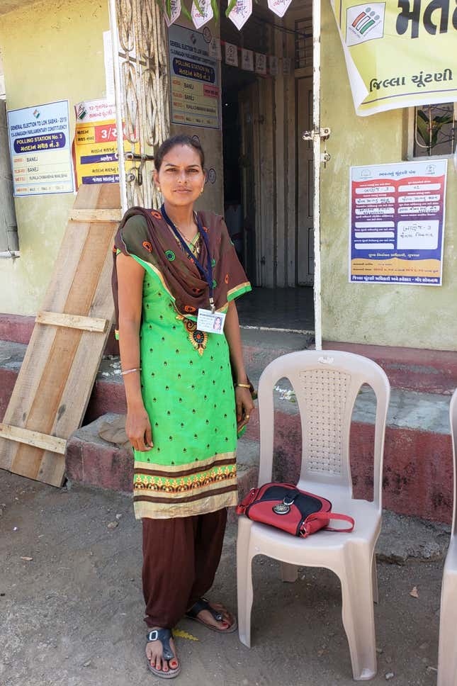 Sarita Patel, female polling officer, Una.