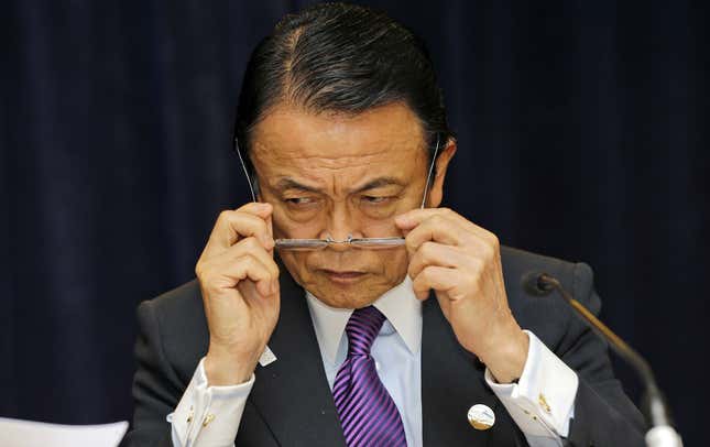 Taro Aso isn’t exactly warm and fuzzy about Japan’s relations with China.