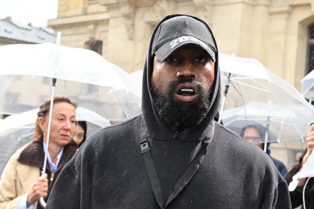 Kanye West attends the Givenchy Womenswear Spring/Summer 2023 show as part of Paris Fashion Week on October 02, 2022 in Paris, France.