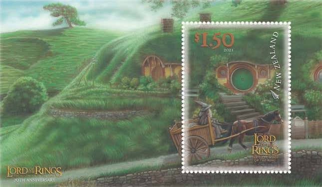 A gorgeous Lord of the Rings stamp by Sacha Lees.