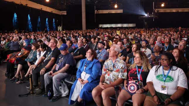 A crowded Hall H at Comic-Con.