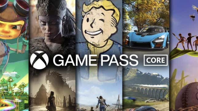 Promotional art for Game Pass shows Fallout and more. 