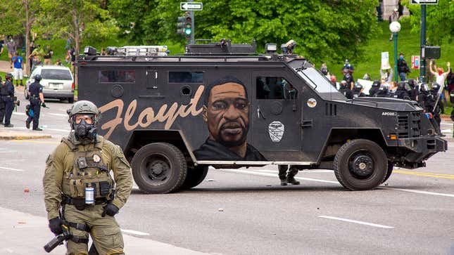 Image for article titled Minneapolis Honors Police Brutality Victims By Dedicating Armored Vehicles To George Floyd