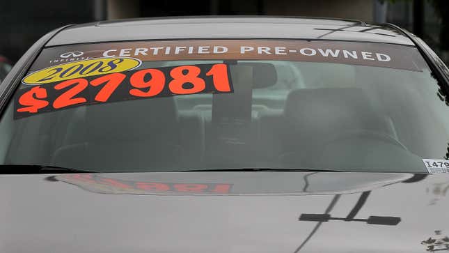 You balk at that $27,981 on a 2008 now, but that’s the real deal for most used car prices. 