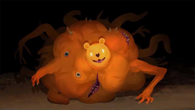 Winnie-the-Pooh is depicted as a multi-limbed monster in the horror game Winnie's Hole.