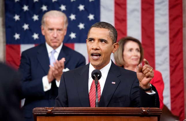 President Barack Obama delivers a health care address to a joint session of Congress at the U.S. Capitol in Washington, D.C., Sept. 9, 2009.