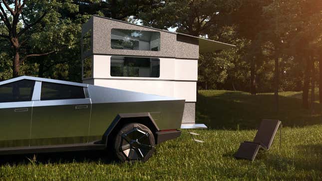 Image for article titled A Company Has Created A Camper For The Tesla Cybertruck Despite It Not Existing