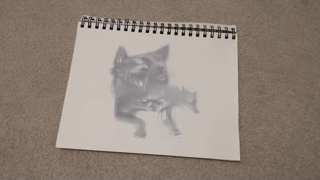 This sketchbook Cerberus lives in Veddge's Google Drive.