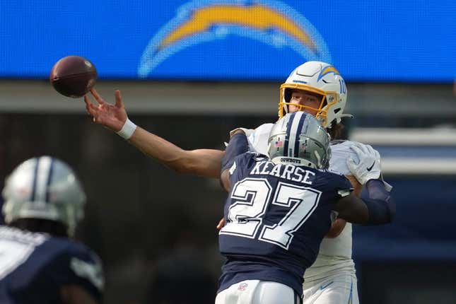 Dallas Cowboys at Los Angeles Chargers on September 19, 2021