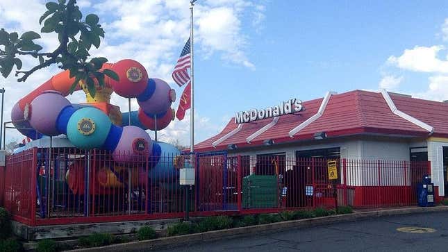 McDonald's outdoor PlayPlace play area 