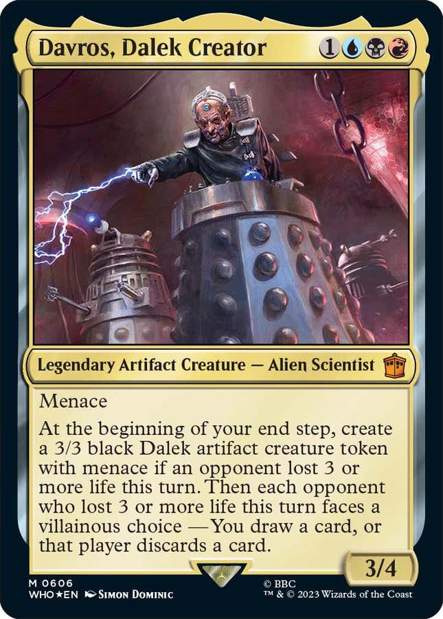 Image for article titled Magic The Gathering's Doctor Who Crossover Is a Cavalcade of Classic Heroes and Villains