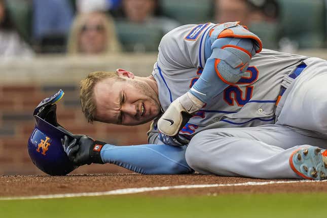 ATLANTA, GA - JULY 13: New York Mets first baseman Pete Alonso (20