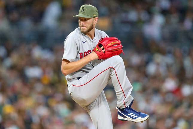 May 20, 2023; San Diego, California, USA; Boston Red Sox starting pitcher Chris Sale (41) throws a pitch in the first inning against the San Diego Padres at Petco Park.