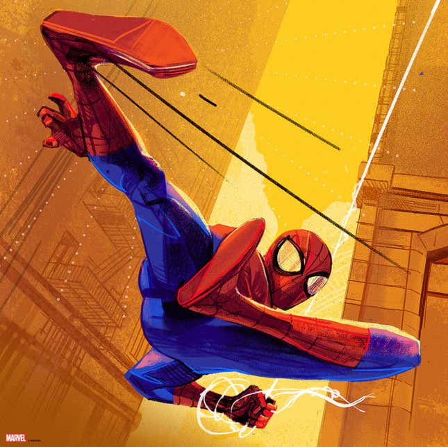 Image for article titled Spider-Man Does It All in This Excellent New Art Series
