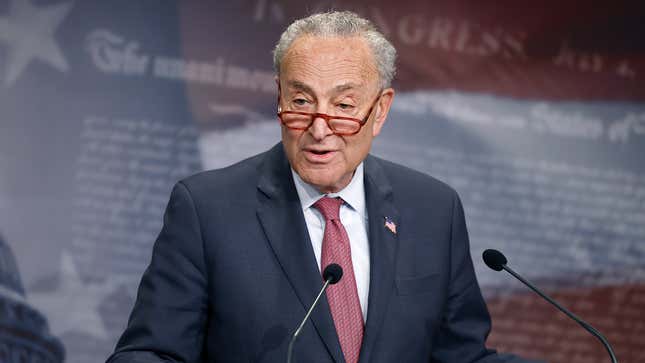 Image for article titled Chuck Schumer Calls On FDA To Investigate 72-Hour Erection He Got From Prime Energy Drink