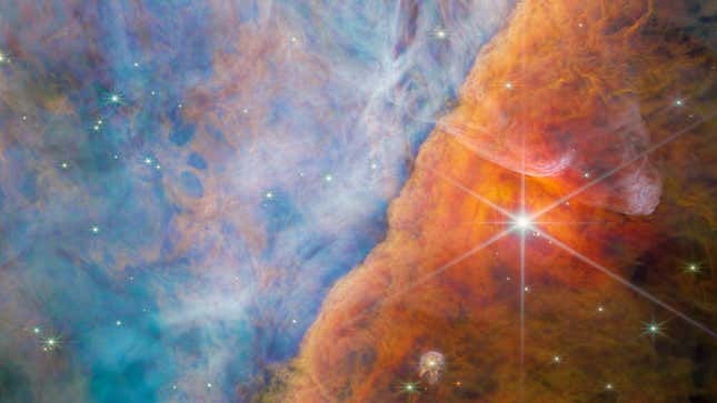 A swath of the Orion Nebula that includes the star system d203-506.