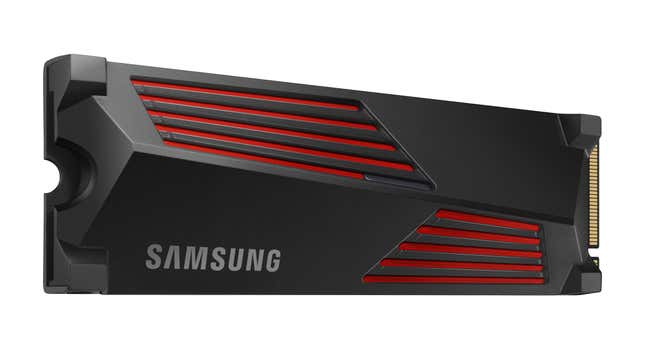 Imagen para el artículo titulado El SSD más rápido de Samsung viene con disipador y, sí, luces RGB