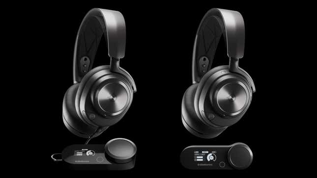 Image for article titled Steelseries' New Wireless Gaming Headphones Feature Swappable Batteries and a Retractable Microphone